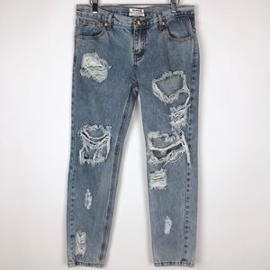 One Teaspoon Awesome Baggies Jeans Distressed